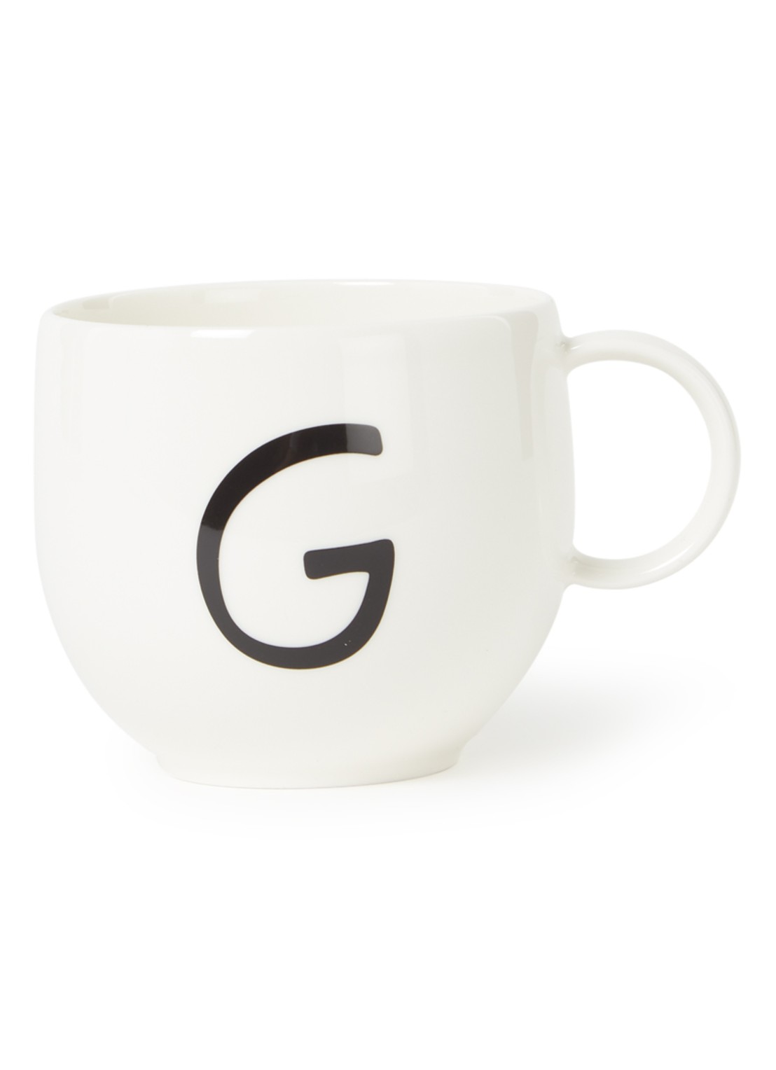 Villeroy & Boch Letters G mok 38 cl - voorkant 2 gebroken wit