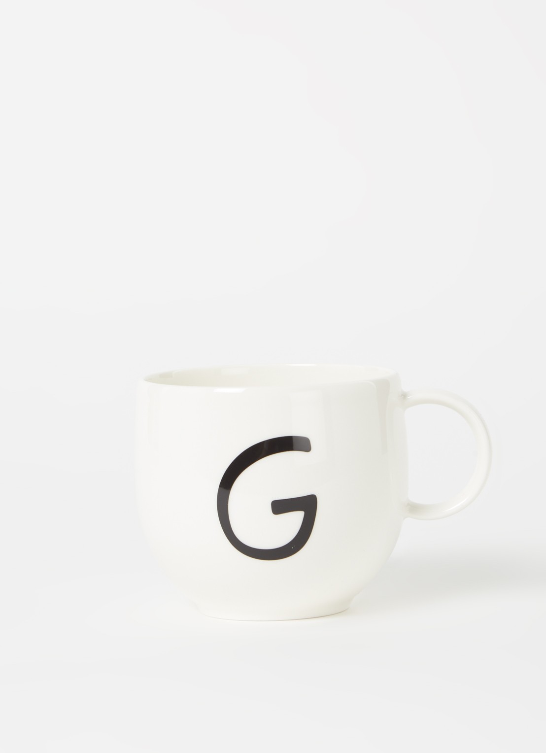Villeroy & Boch Letters G mok 38 cl - voorkant 3 gebroken wit