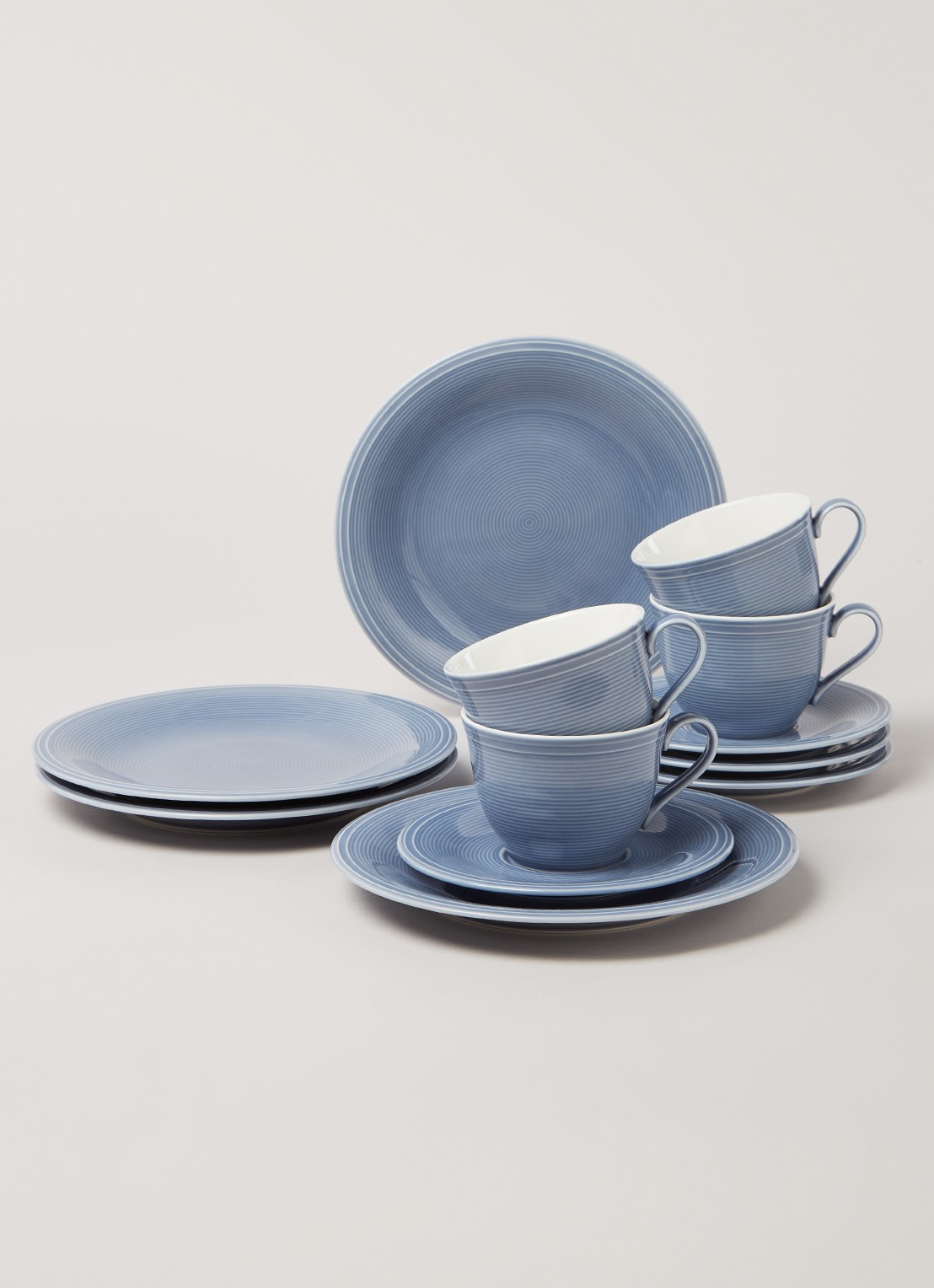 Villeroy & Boch Like Color Loop serviesset 12-delig - voorkant 2 staalblauw