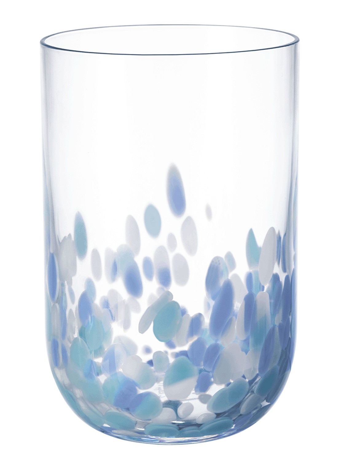 Villeroy & Boch Like Confetti longdrinkglas set van 2 - voorkant 2 aquablauw