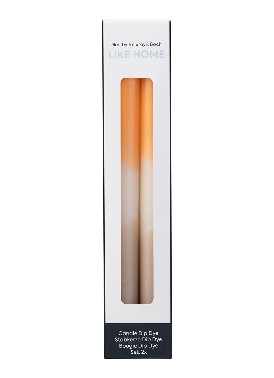Villeroy & Boch Like Home kaars set van 2 - voorkant 3 orange