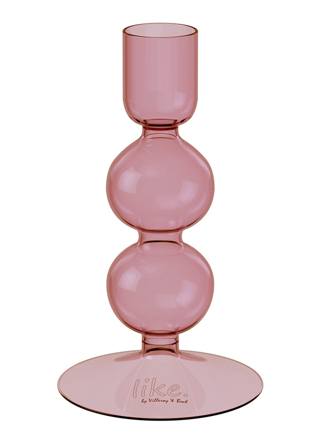 Villeroy & Boch Like Home kandelaar 13,5 cm - voorkant roze