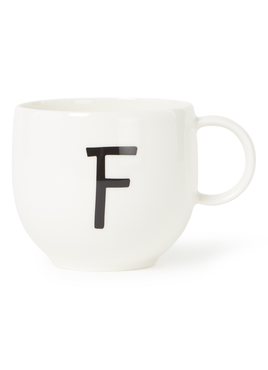 Villeroy & Boch Like Letters F mok 38 cl - voorkant gebroken wit