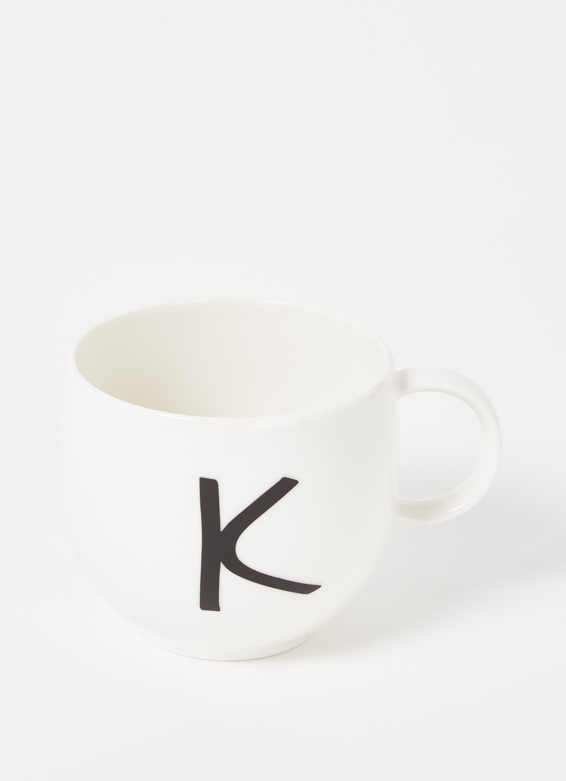 Villeroy & Boch Like Letters K mok 38 cl - voorkant 2 gebroken wit