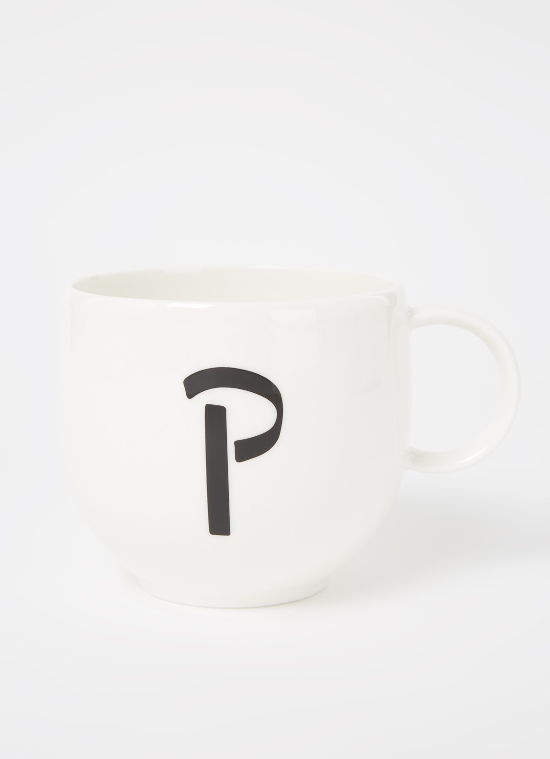 Villeroy & Boch Like Letters P mok 38 cl - voorkant 2 gebroken wit