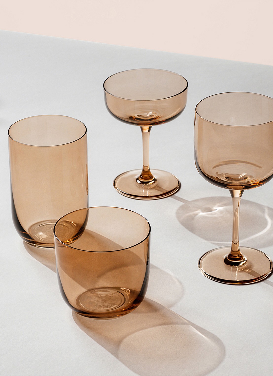 Villeroy & Boch Longdrinkbecher, Set 2tlg. 8x1 - achterkant oranjebruin