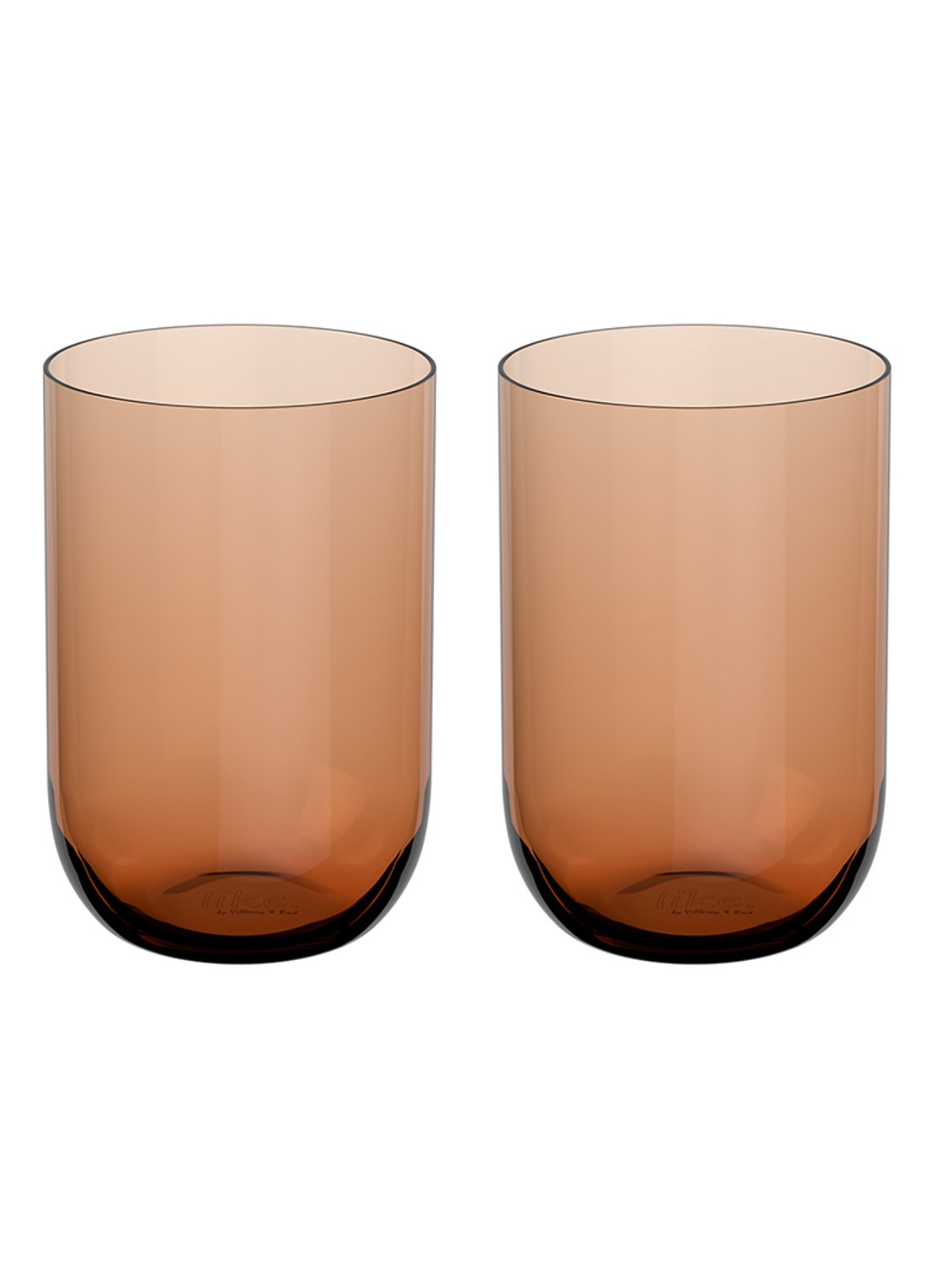 Villeroy & Boch Longdrinkbecher, Set 2tlg. 8x1 - voorkant 3 oranjebruin