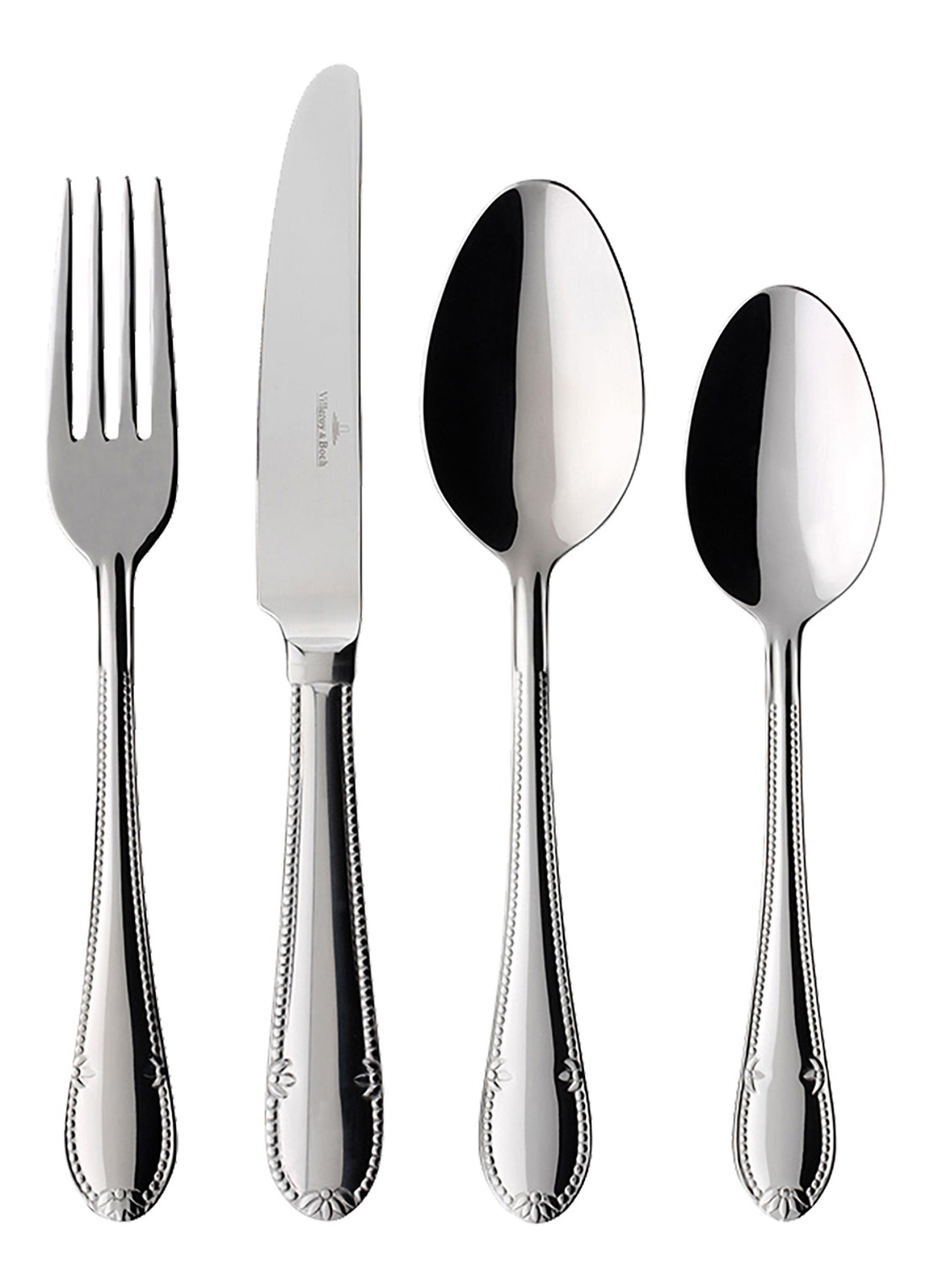 Villeroy & Boch Mademoiselle bestekset 24-delig - voorkant 3 zilver