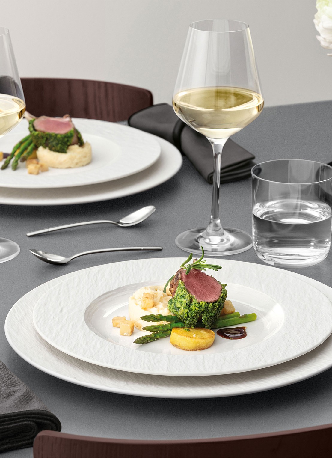Villeroy & Boch Manufacture Ice dinerbord 27 cm - achterkant wit