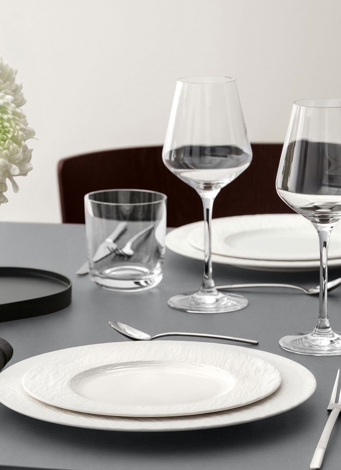 Villeroy & Boch Manufacture Ice ontbijt/gebaksbordje 22 cm - voorkant 3 wit