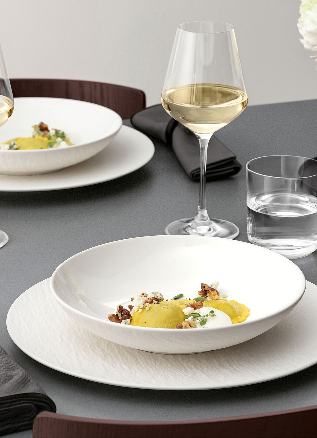 Villeroy & Boch Manufacture Ice schaal 23,5 cm - achterkant 3 wit
