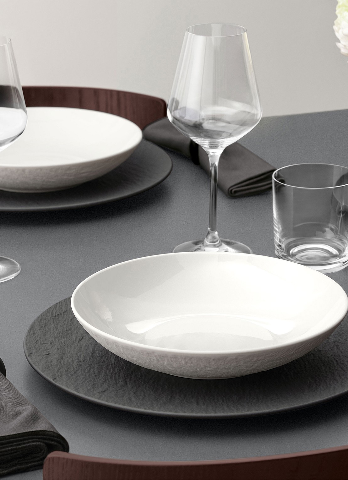 Villeroy & Boch Manufacture Ice schaal 23,5 cm - voorkant 2 wit