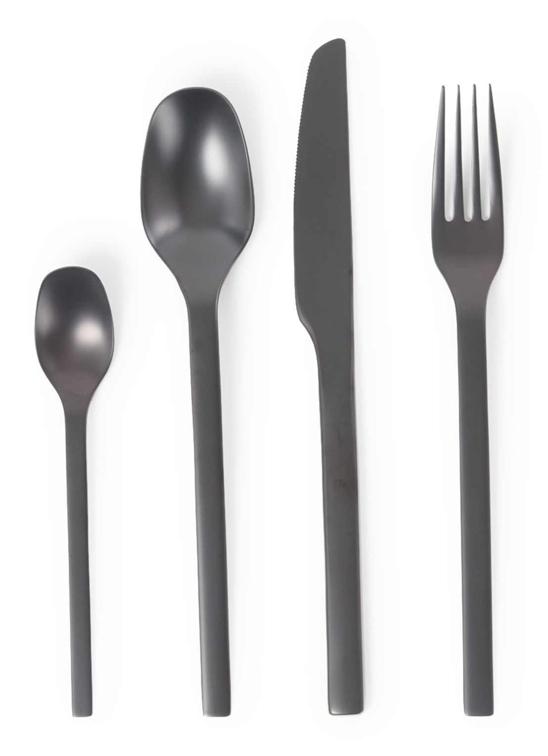 Villeroy & Boch Manufacture Rock bestekset 16-delig - voorkant zwart