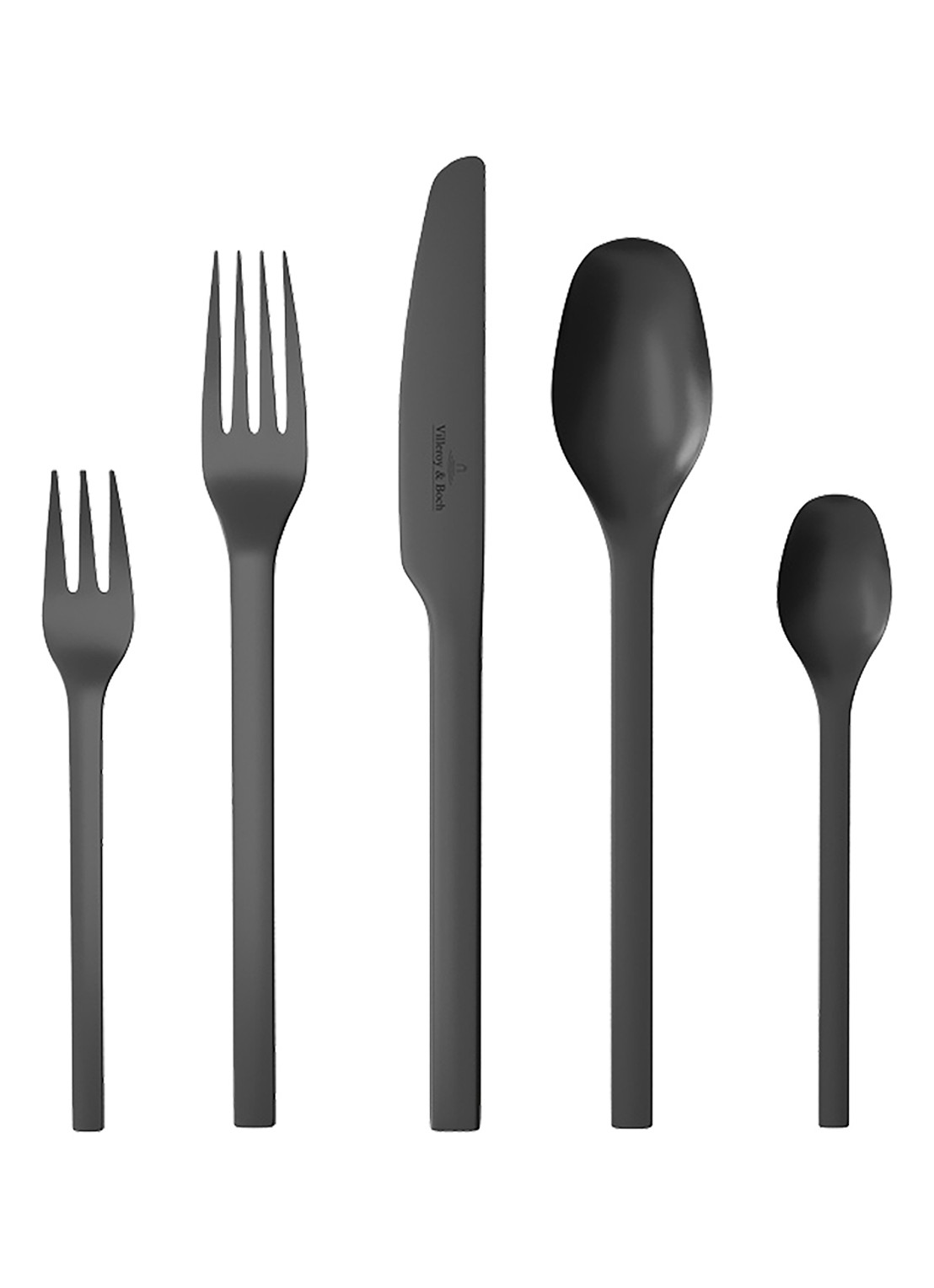 Villeroy & Boch Manufacture Rock bestekset 20-delig - voorkant 2 zwart
