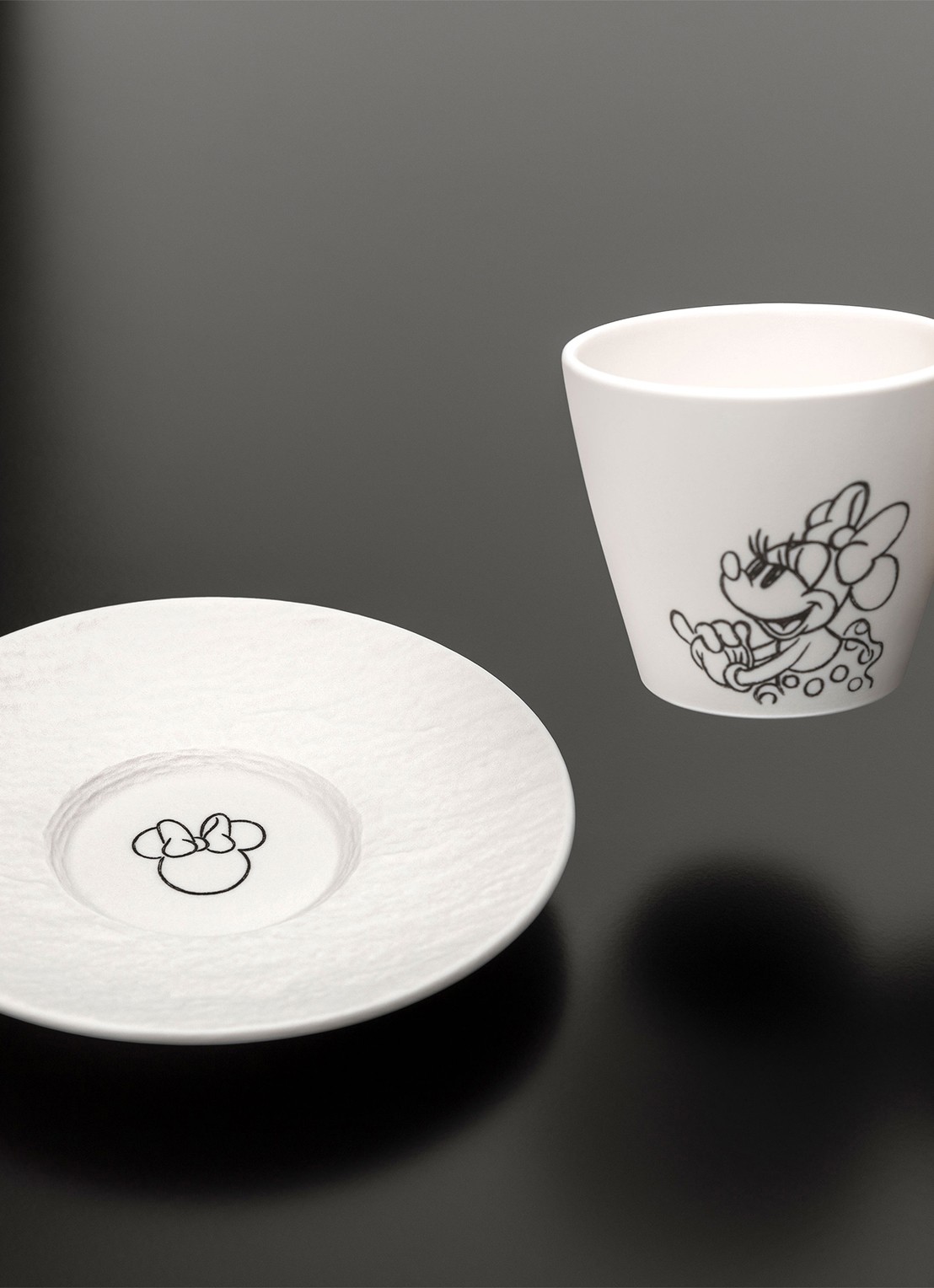 Villeroy & Boch Manufacture Rock blanc - Mickey Mouse espressokopje - voorkant 4 wit