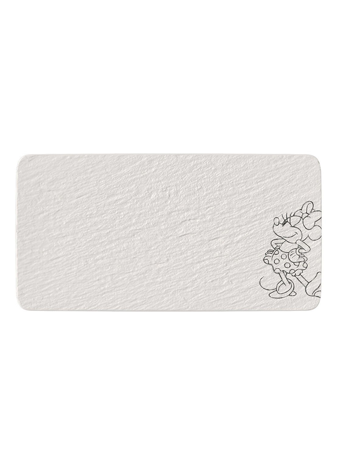Villeroy & Boch Manufacture Rock blanc - Mickey Mouse serveerschaal 35 x 18 cm - voorkant 3 wit