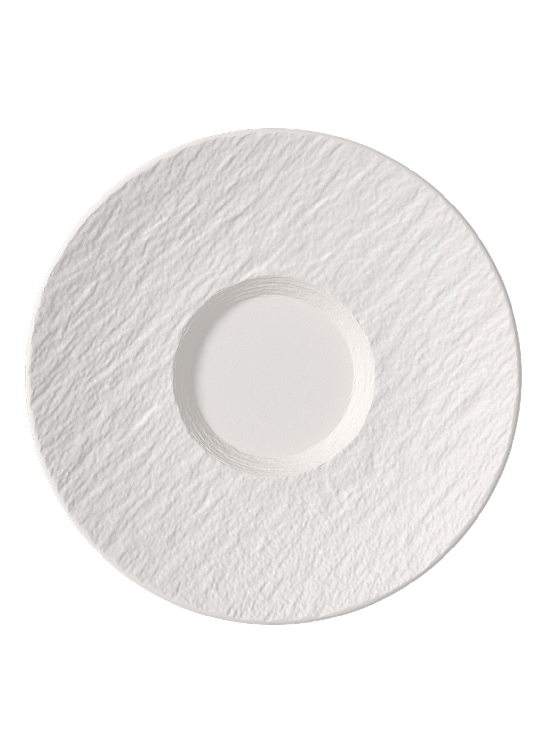 Villeroy & Boch Manufacture Rock Blanc ontbijtbord 17 cm - voorkant 3 gebroken wit
