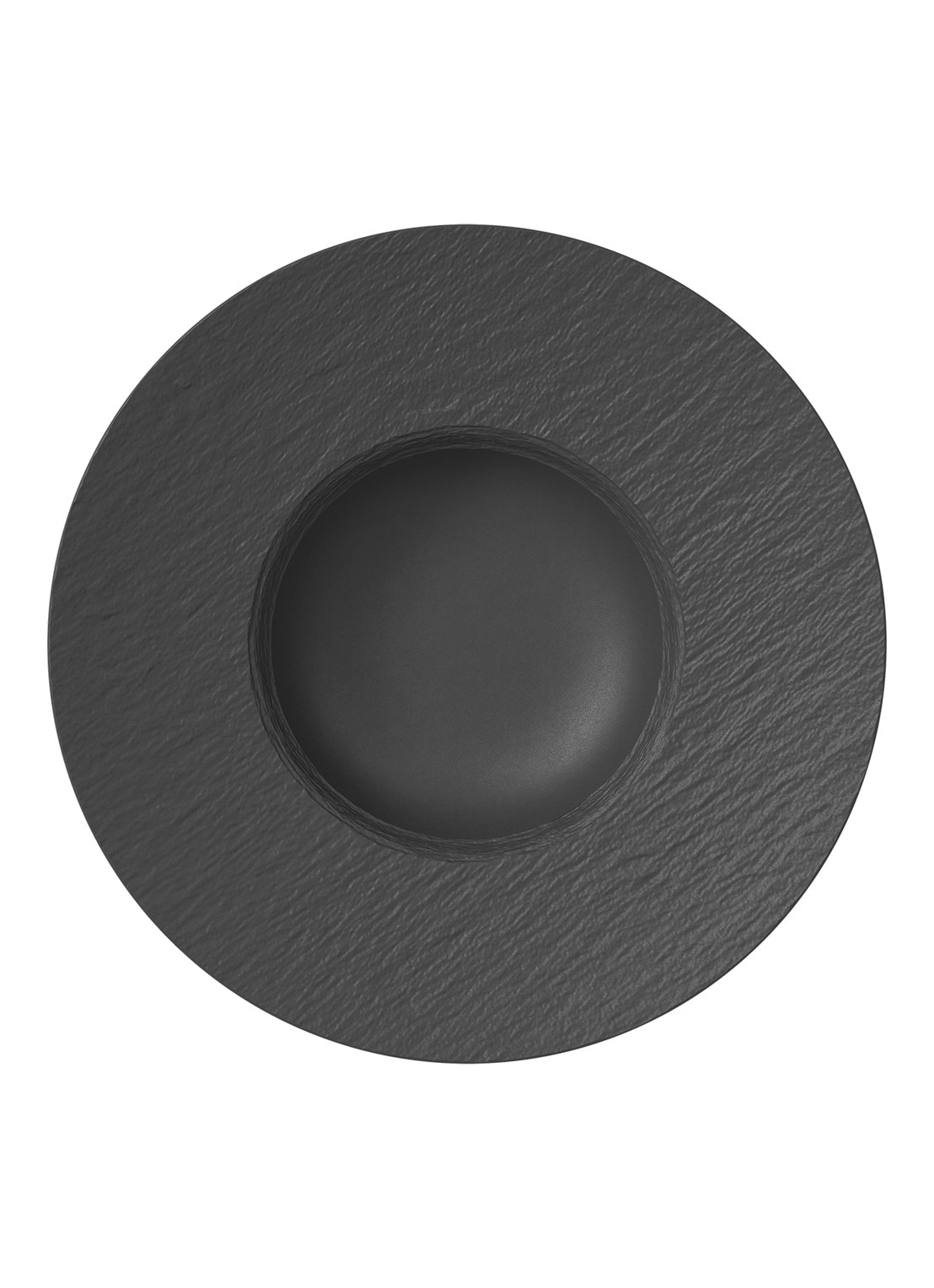 Villeroy & Boch Manufacture Rock diep bord 28 cm - voorkant antraciet