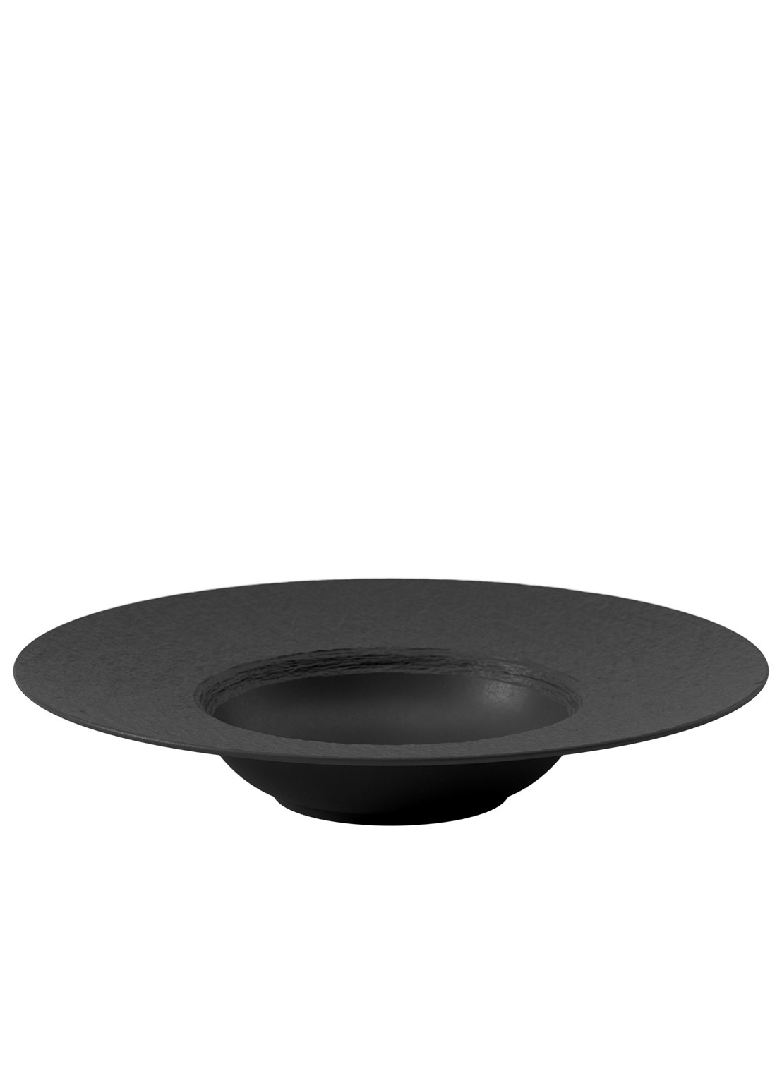 Villeroy & Boch Manufacture Rock diep bord 28 cm - voorkant 2 antraciet