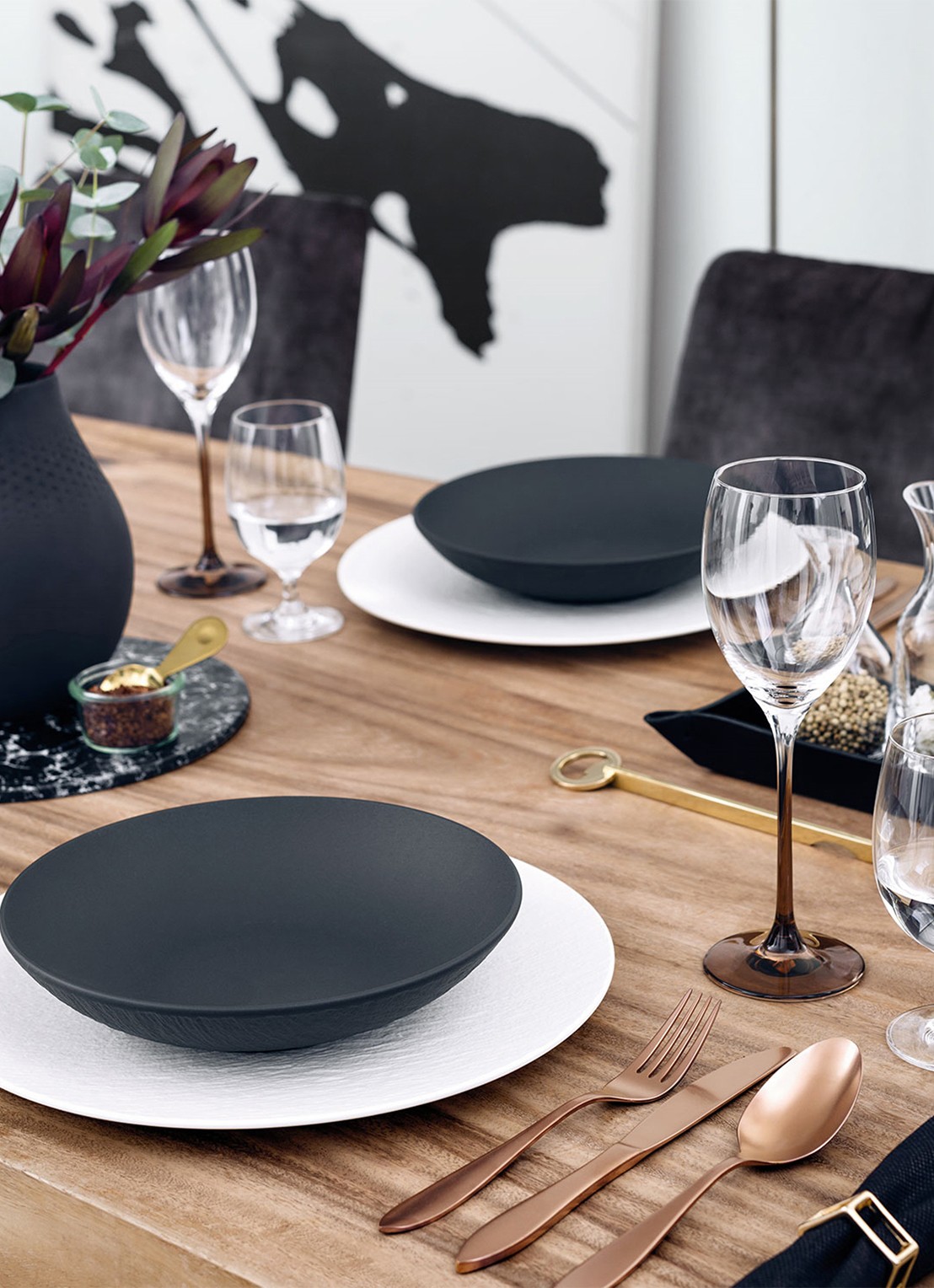 Villeroy & Boch Manufacture Rock dinerbord 23,5 cm - achterkant 4 zwart