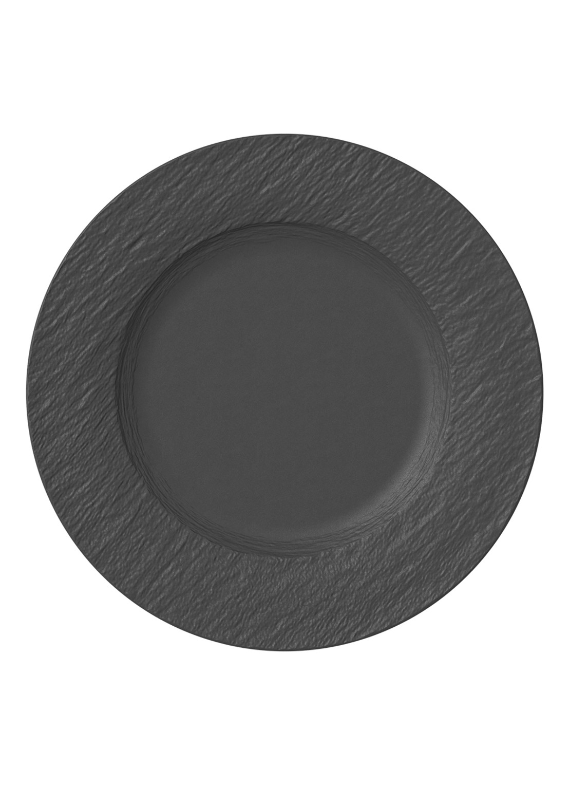 Villeroy & Boch Manufacture Rock dinerbord 27 cm - voorkant donkergrijs