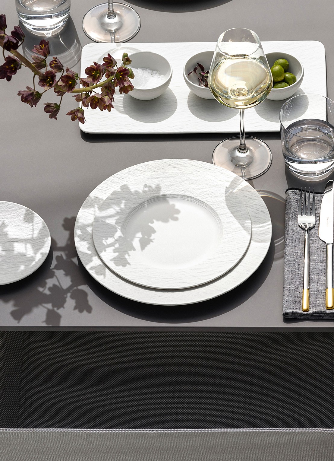 Villeroy & Boch Manufacture Rock dinerbord 27 cm - detail 3 gebroken wit