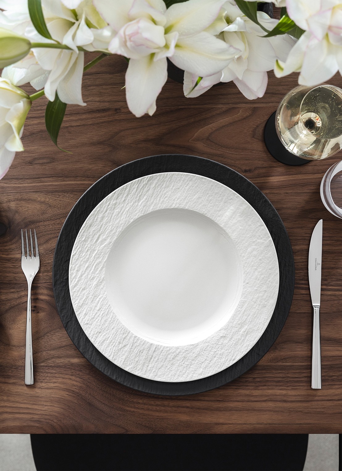 Villeroy & Boch Manufacture Rock dinerbord 27 cm - voorkant 5 gebroken wit