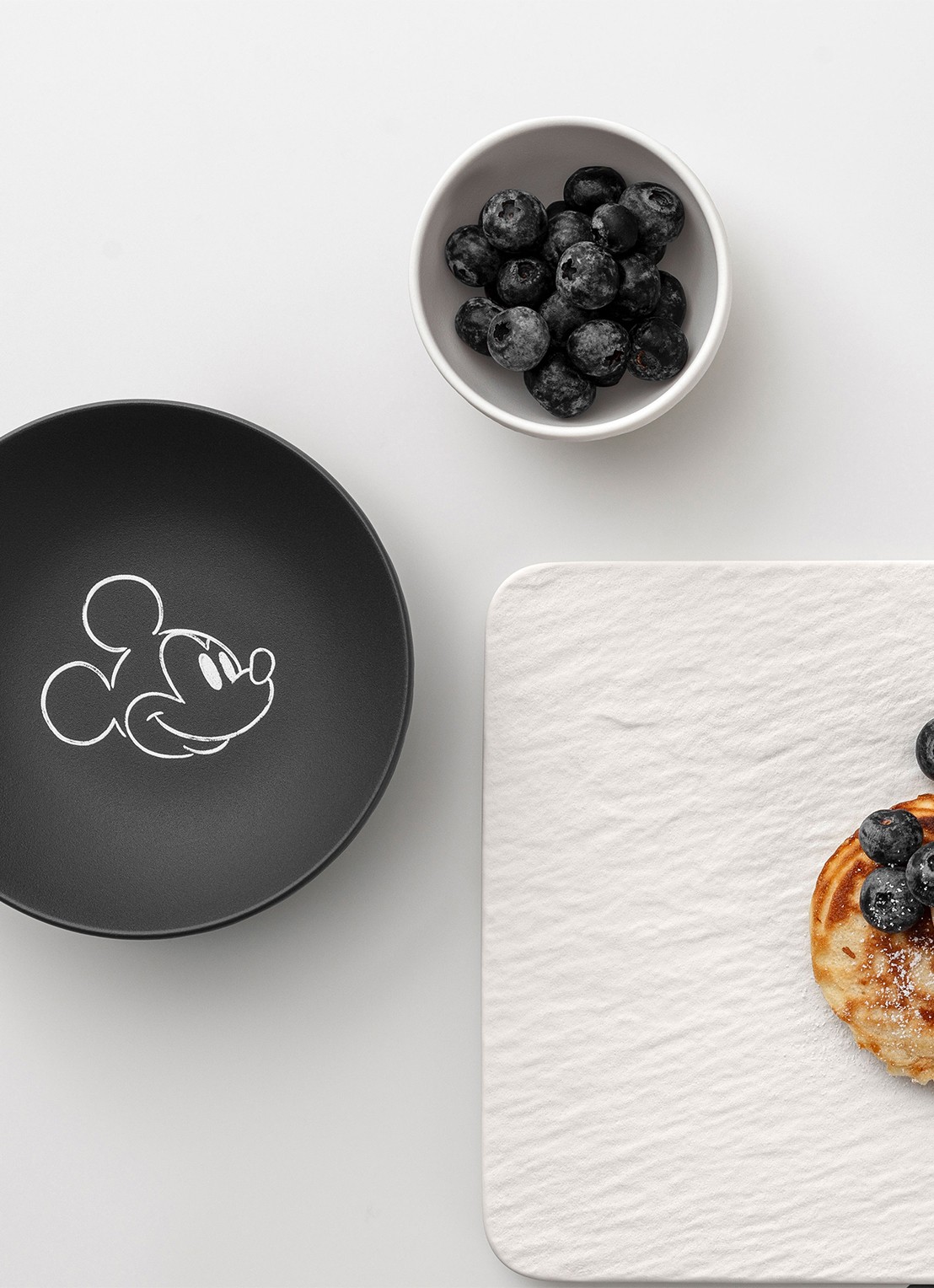 Villeroy & Boch Manufacture Rock - Mickey Mouse dessertschaaltje 13 cm - achterkant zwart