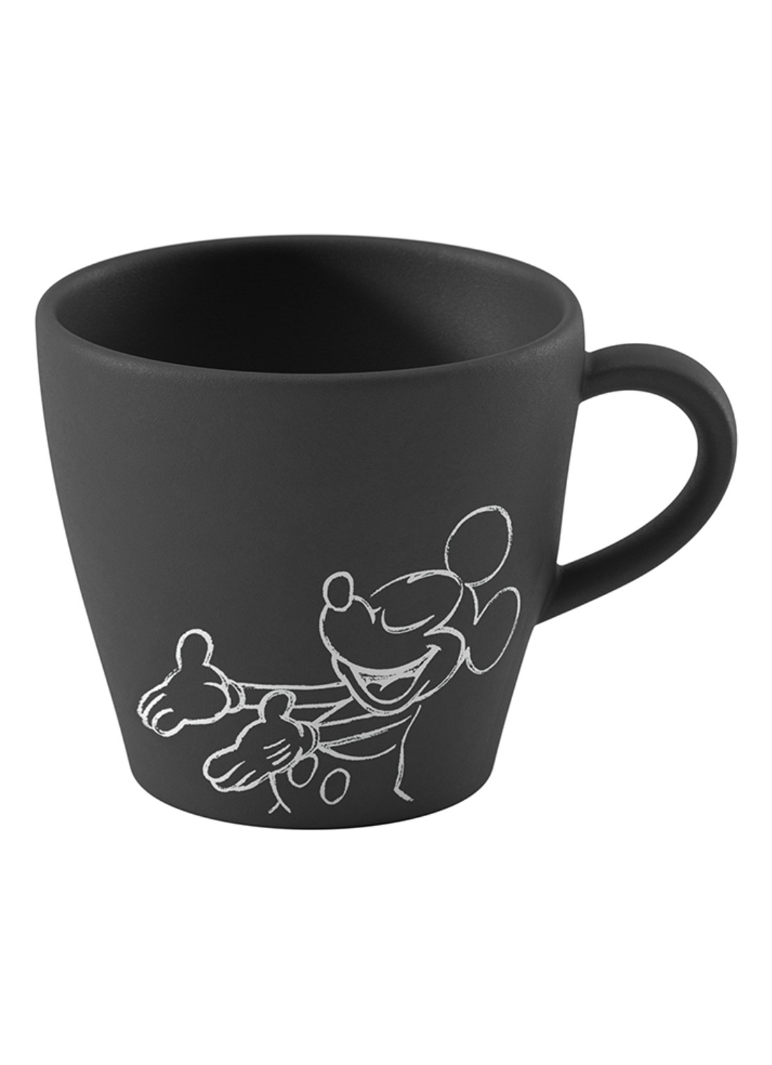 Villeroy & Boch Manufacture Rock - Mickey Mouse koffiekopje - voorkant zwart