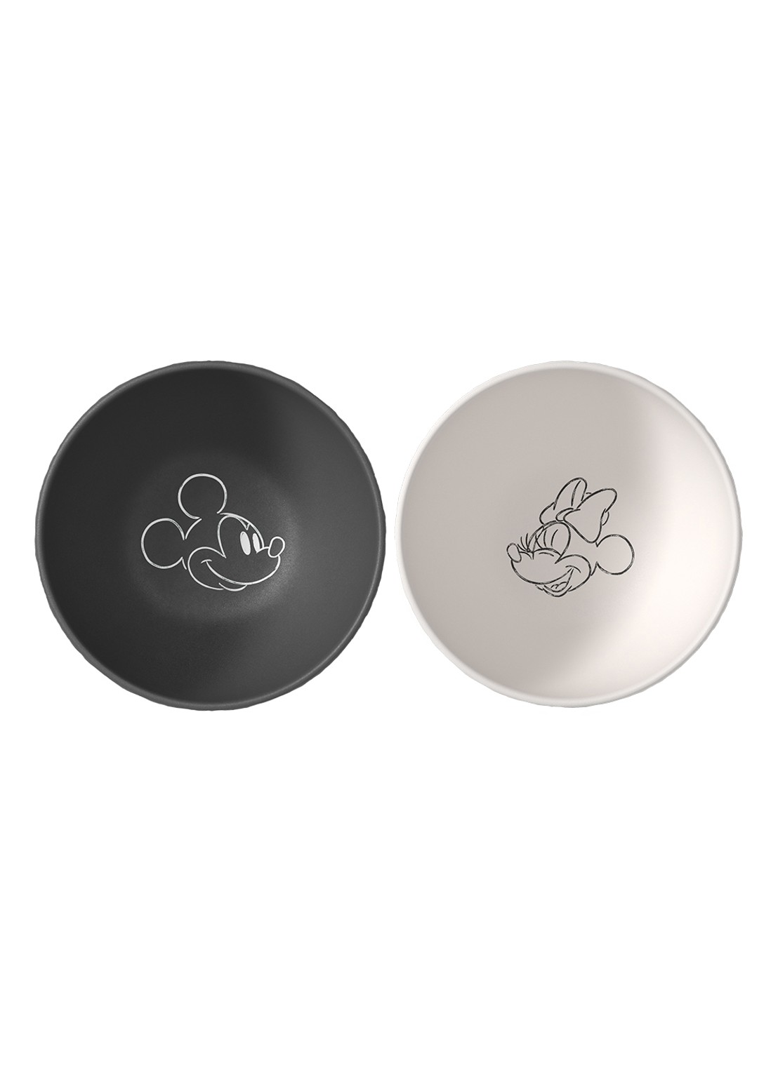 Villeroy & Boch Manufacture Rock - Mickey Mouse kom 14 cm set van 2 - voorkant 3 zwart