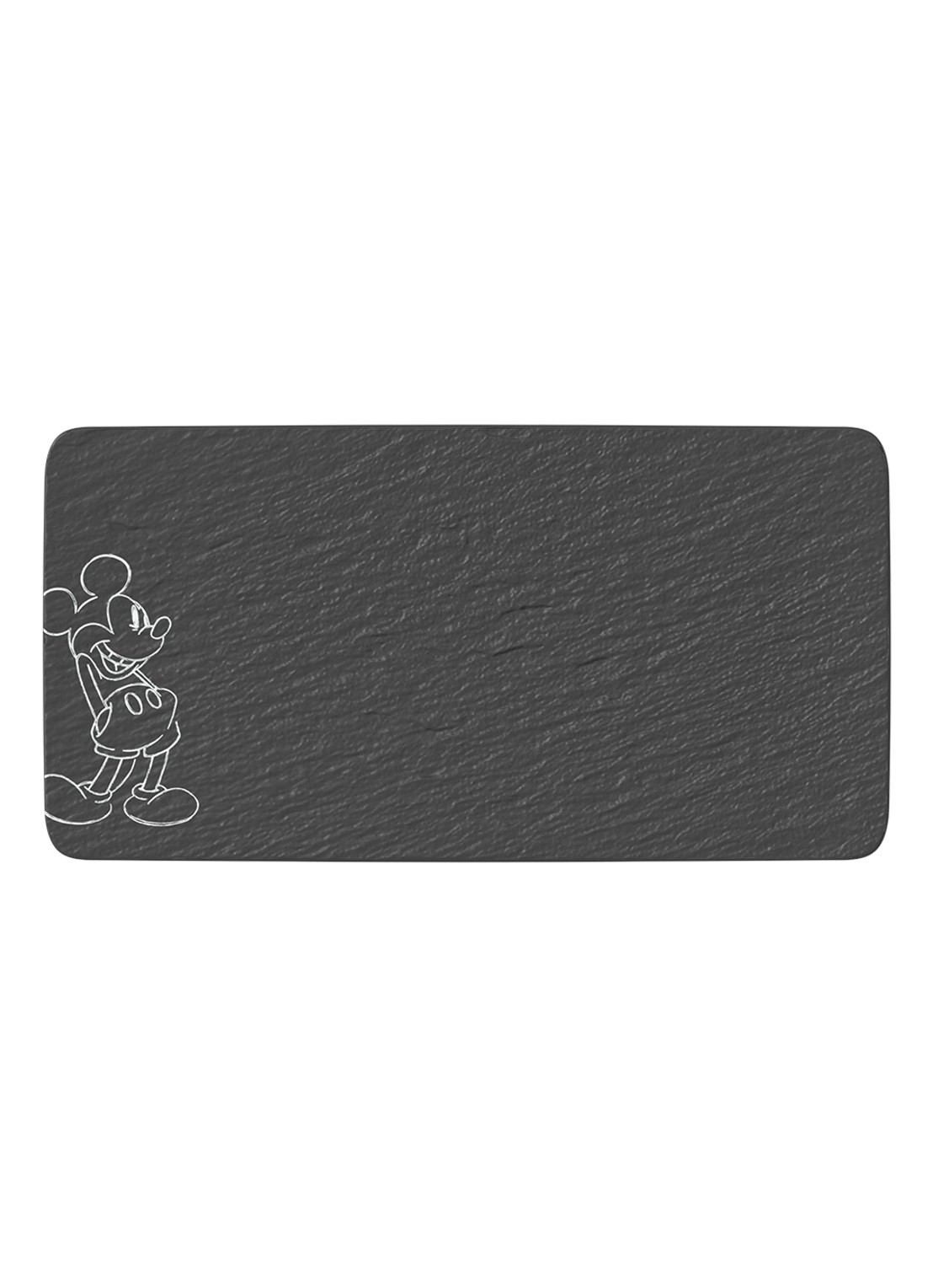 Villeroy & Boch Manufacture Rock - Mickey Mouse serveerschaal 35 x 18 cm - voorkant 3 zwart