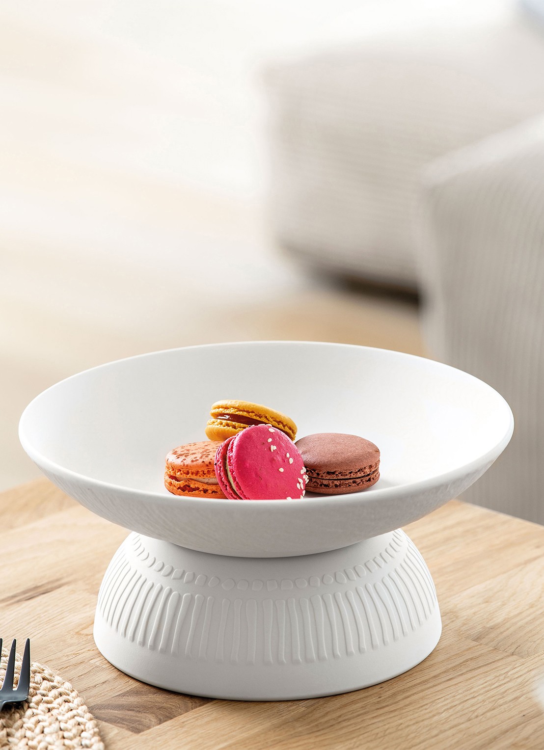 Villeroy & Boch Manufacture Rock saladeschaal 23,5 cm - detail gebroken wit