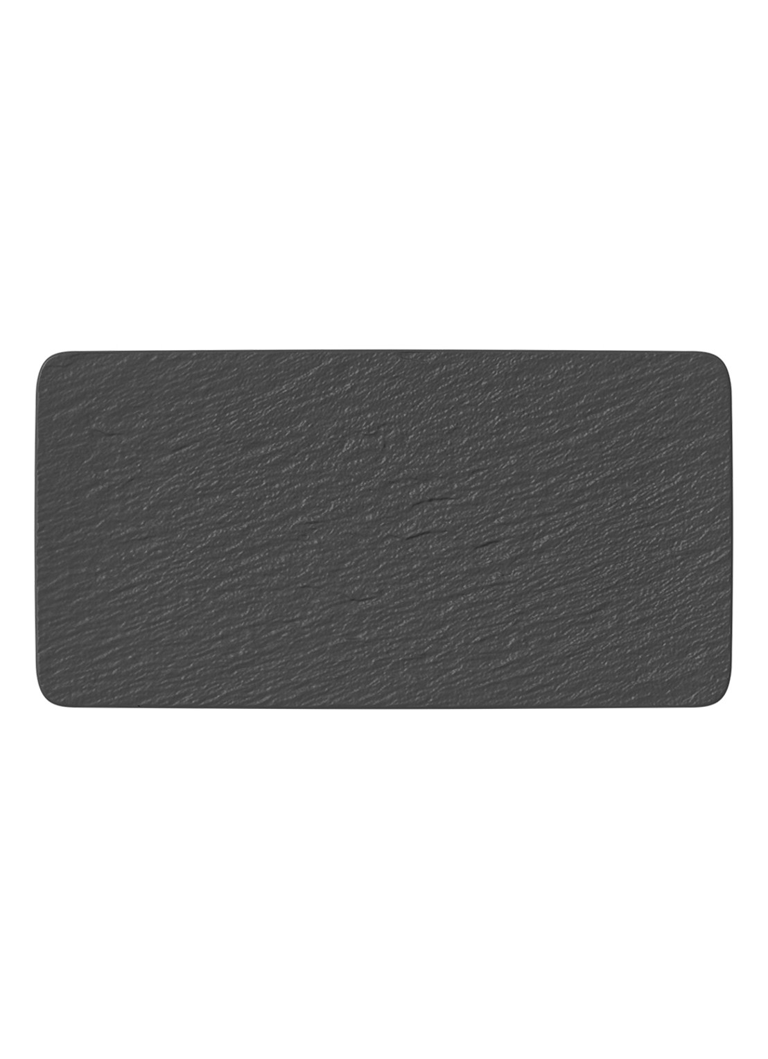 Villeroy & Boch Manufacture Rock serveerplank van porselein 35 x 18 cm - voorkant 2 antraciet