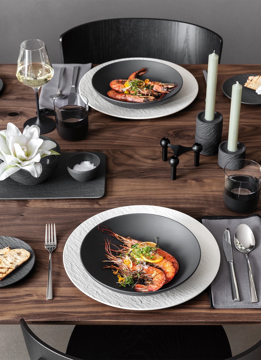 Villeroy & Boch Manufacture Rock side plate bordje 16 cm - achterkant 4 antraciet
