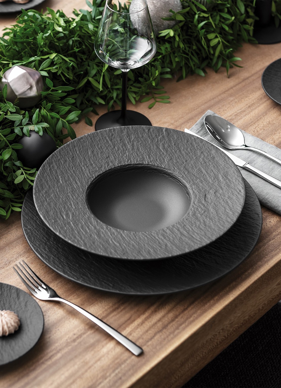 Villeroy & Boch Manufacture Rock side plate bordje 16 cm - detail antraciet