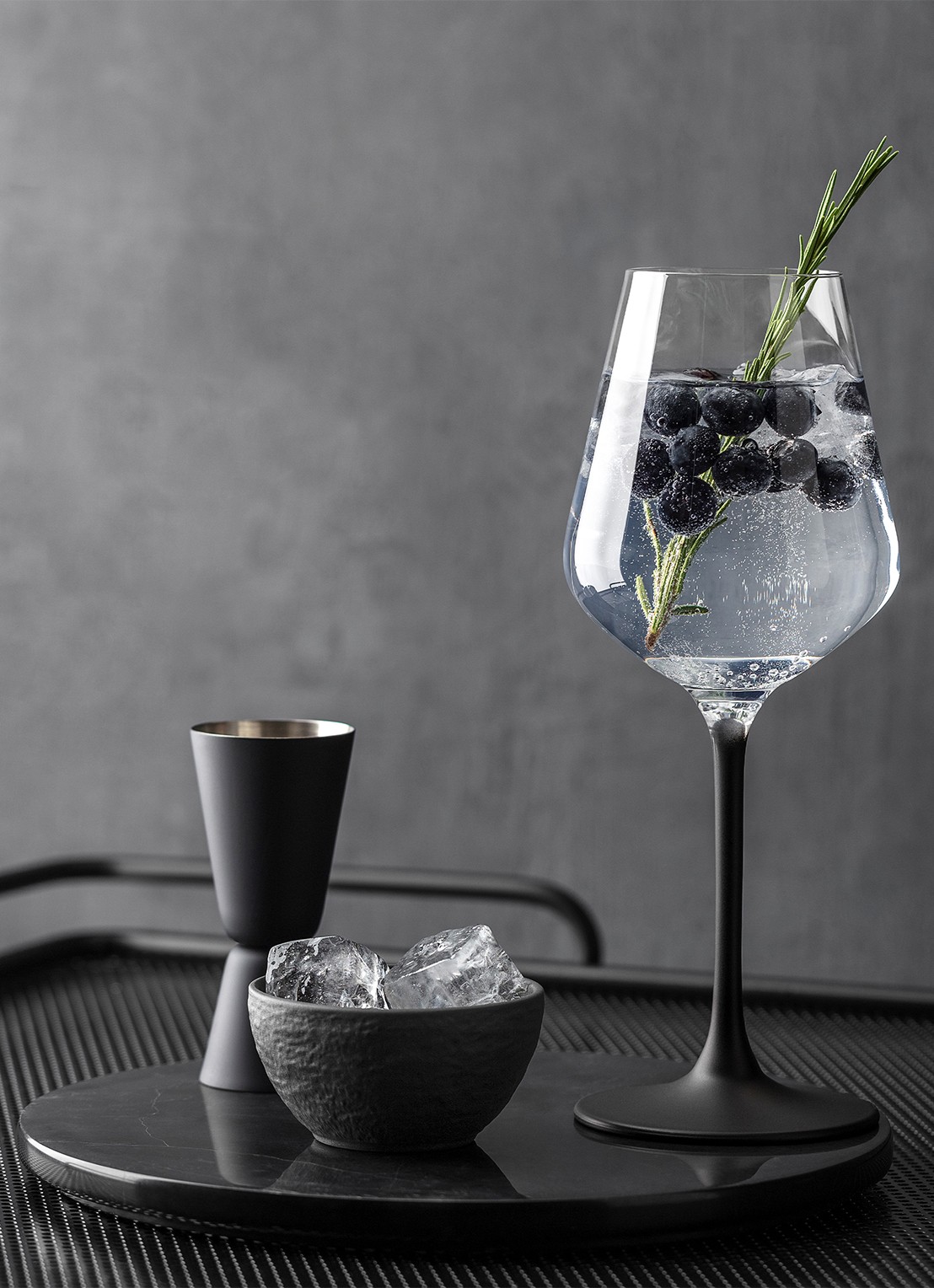 Villeroy & Boch Manufacture Rock witte wijnglas 38 cl set van 4 - achterkant 5 zwart