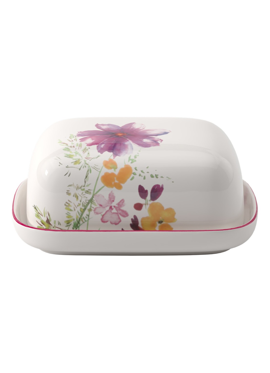 Villeroy & Boch Mariefleur botervloot 15 cm - voorkant 3 gebroken wit
