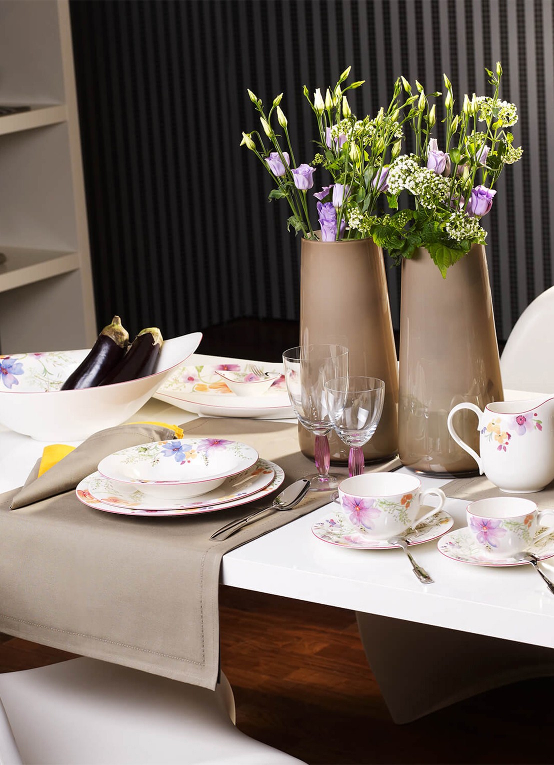 Villeroy & Boch Mariefleur diep bord 23 cm - detail 6 gebroken wit