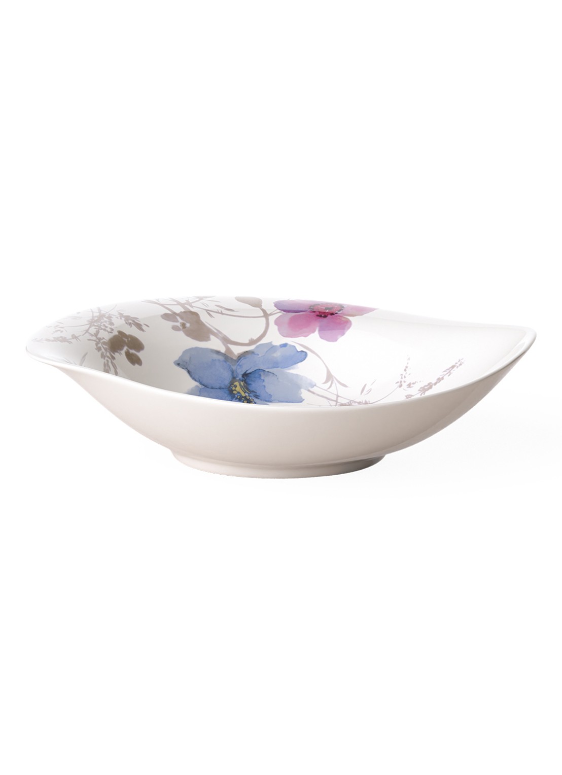 Villeroy & Boch Mariefleur Gris Basic saladeschaal 21 cm - voorkant grijs