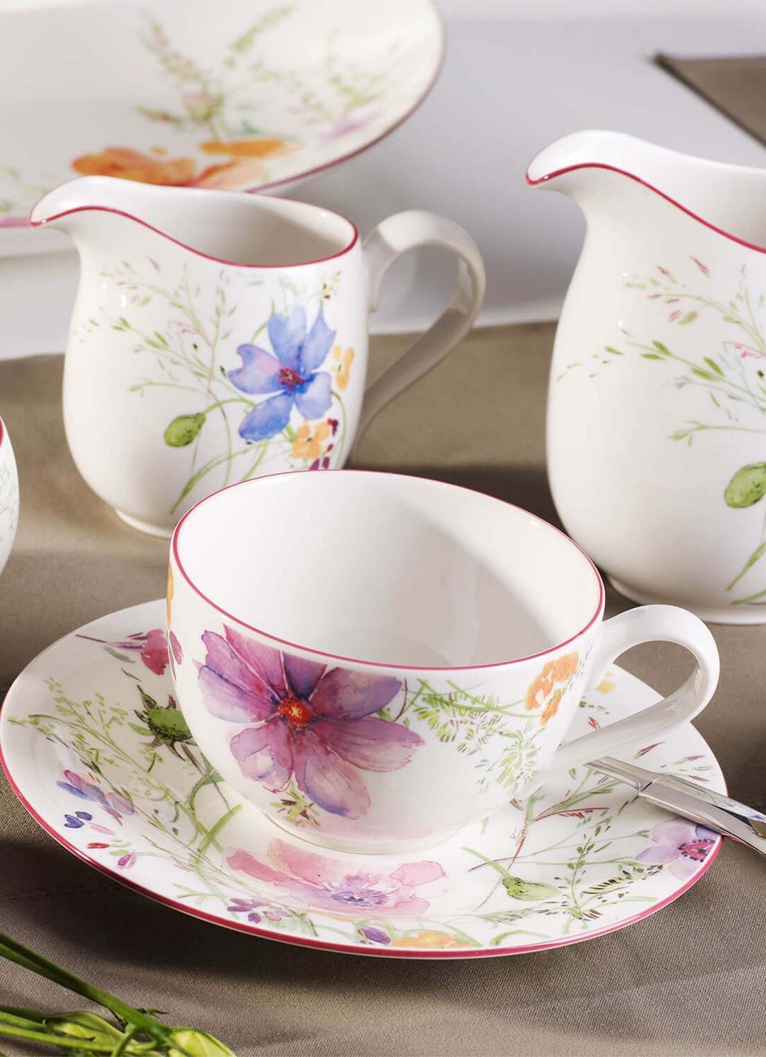 Villeroy & Boch Mariefleur kopje - voorkant 2 gebroken wit