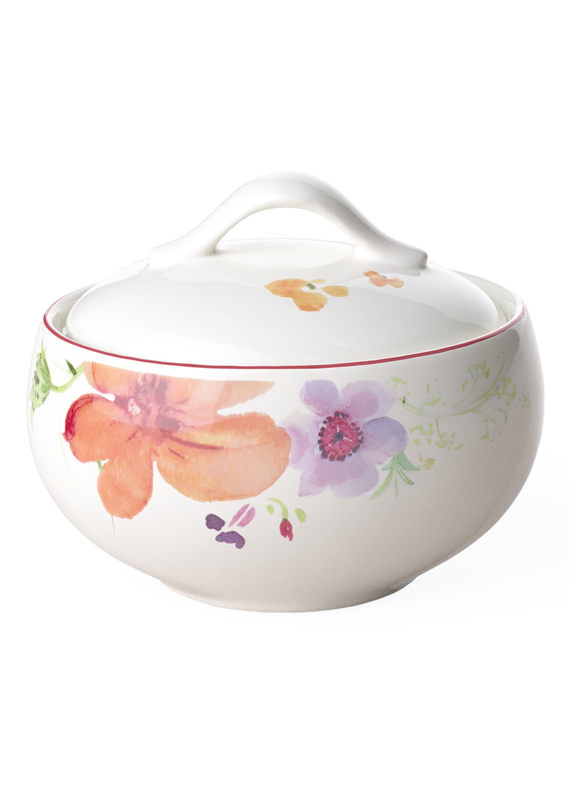 Villeroy & Boch Mariefleur suikerpot - voorkant gebroken wit