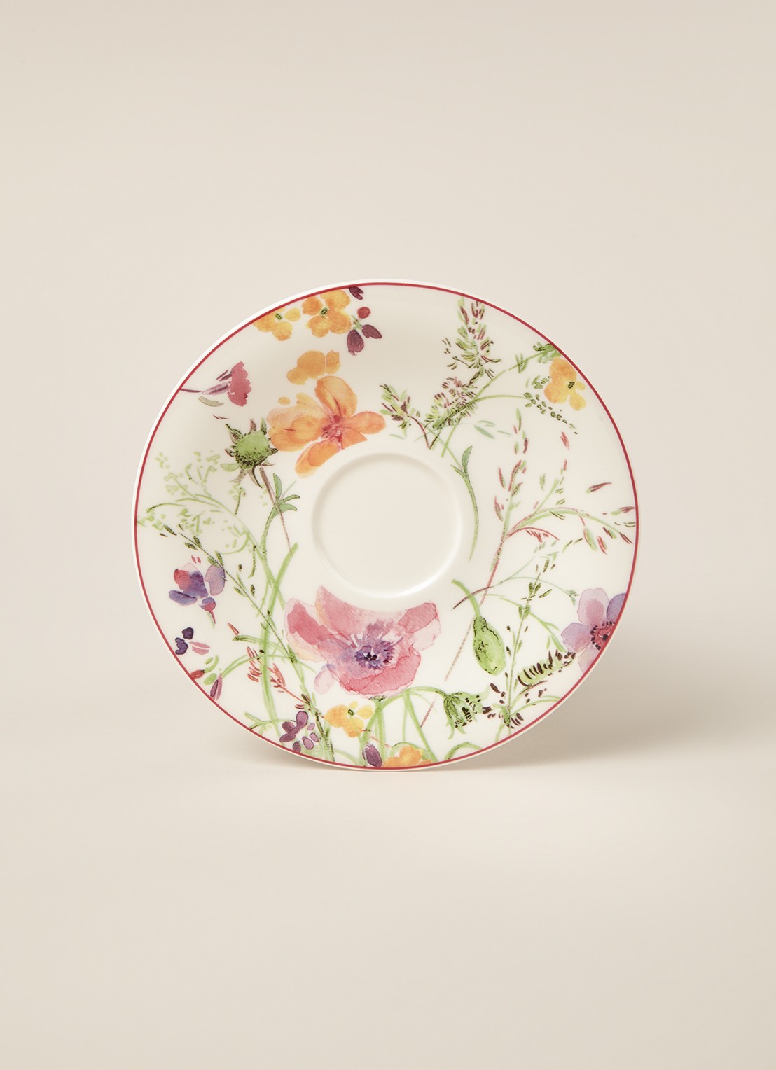 Villeroy & Boch Mariefleur Tea schotel 16 cm - voorkant 2 lichtroze