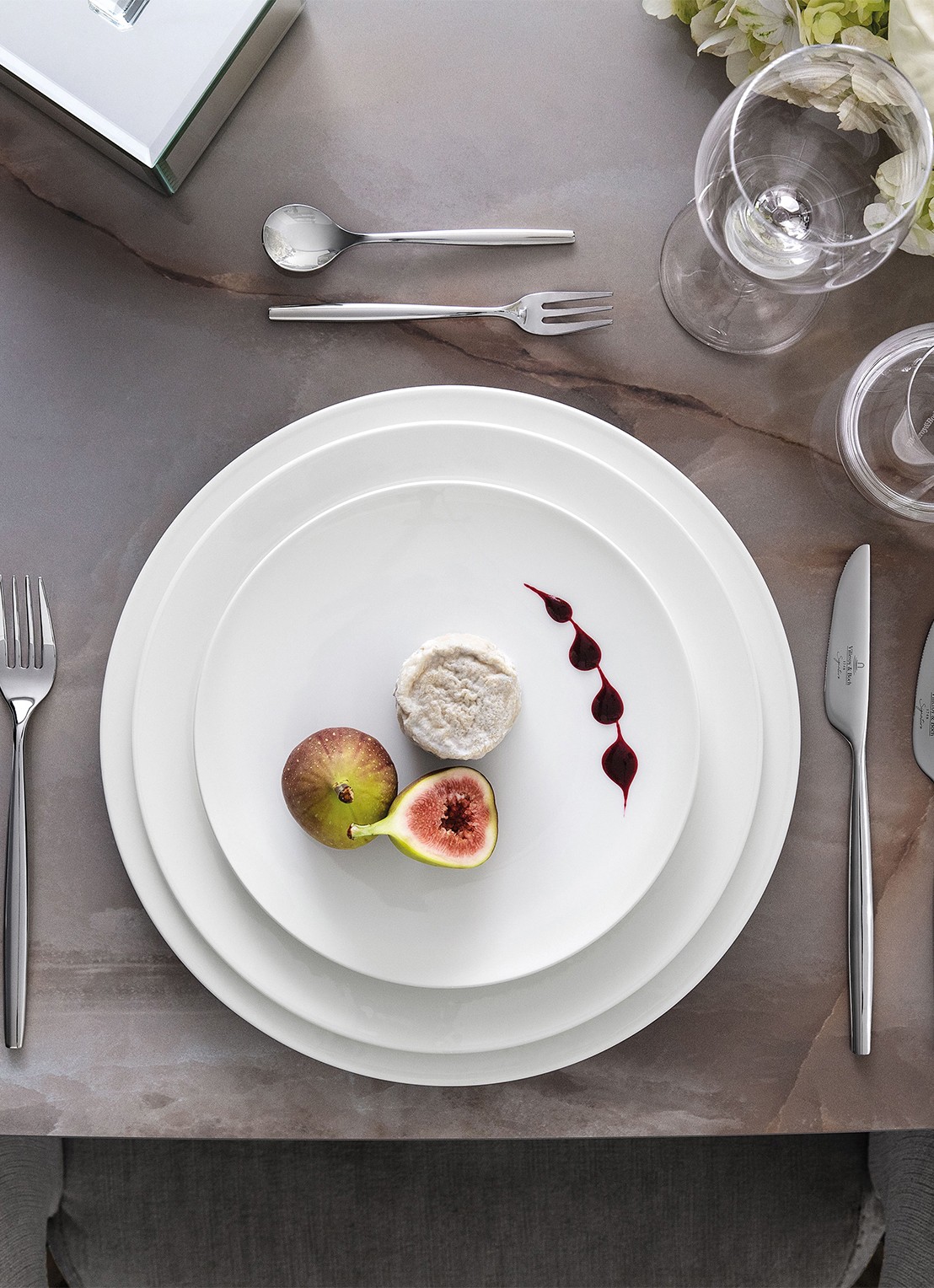 Villeroy & Boch MetroChic ontbijtbord 22 cm - voorkant 4 gebroken wit