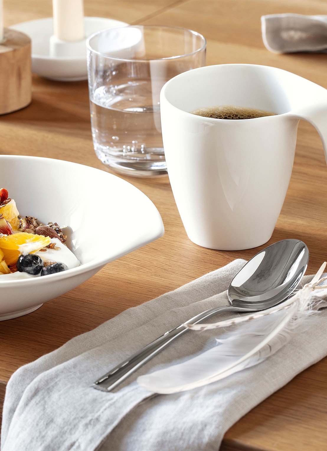 Villeroy & Boch Mok Flow 34 cl - detail 4 gebroken wit