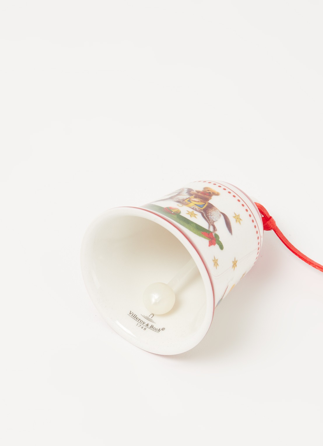 Villeroy & Boch My Christmas Tree Klokje kersthanger 6,9 cm - detail 3 steenrood