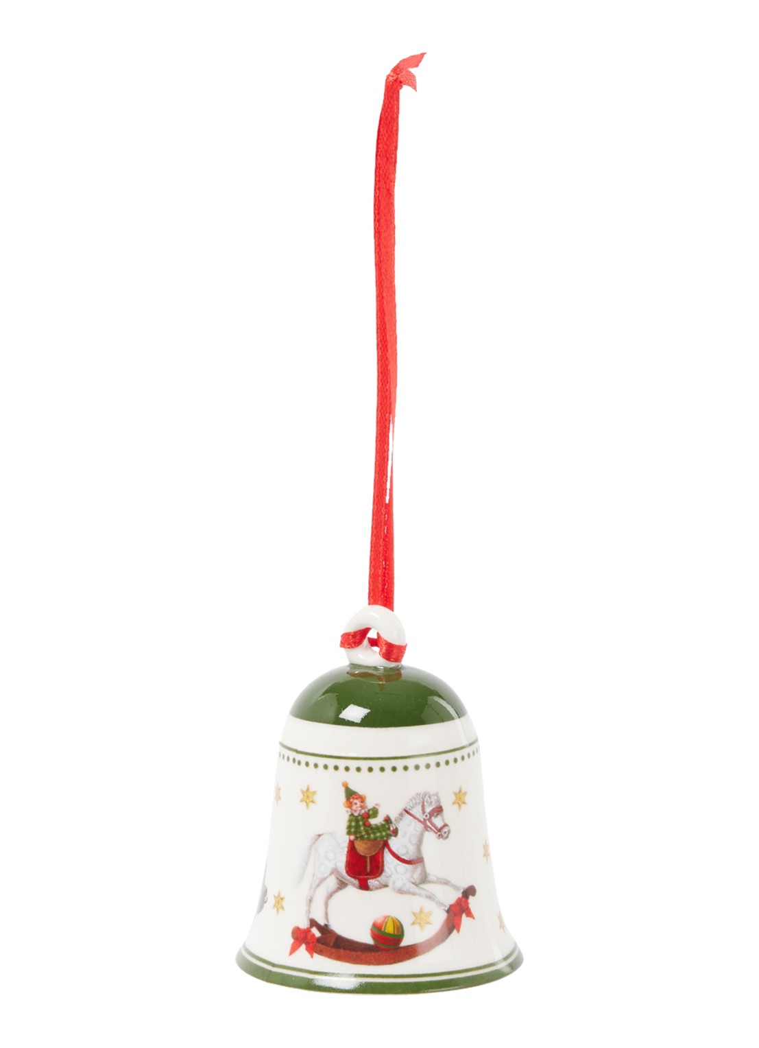 Villeroy & Boch My Christmas Tree Klokje kersthanger 6,9 cm - voorkant groen