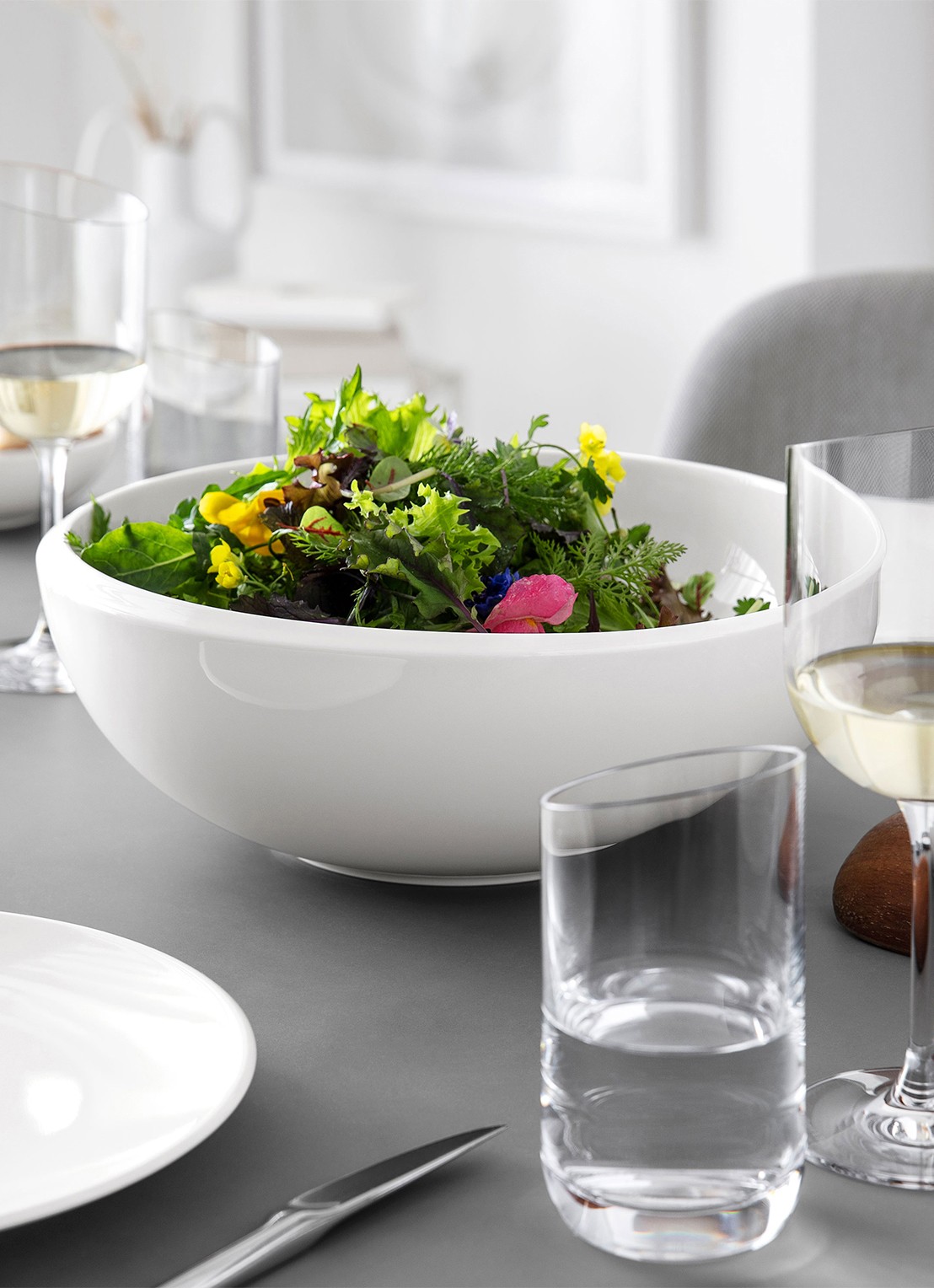 Villeroy & Boch NewMoon longdrinkglas 37 cl set van 4 - voorkant 3 transparant
