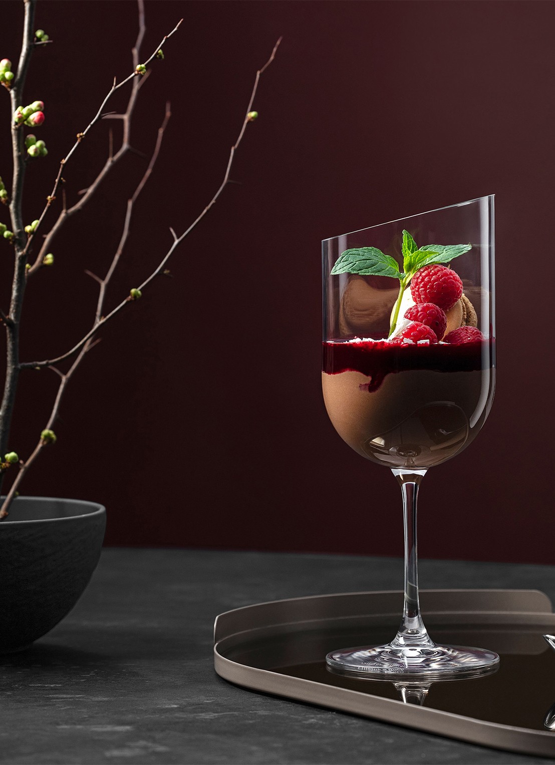 Villeroy & Boch NewMoon rode wijnglas 40,5 cl set van 4 - achterkant transparant