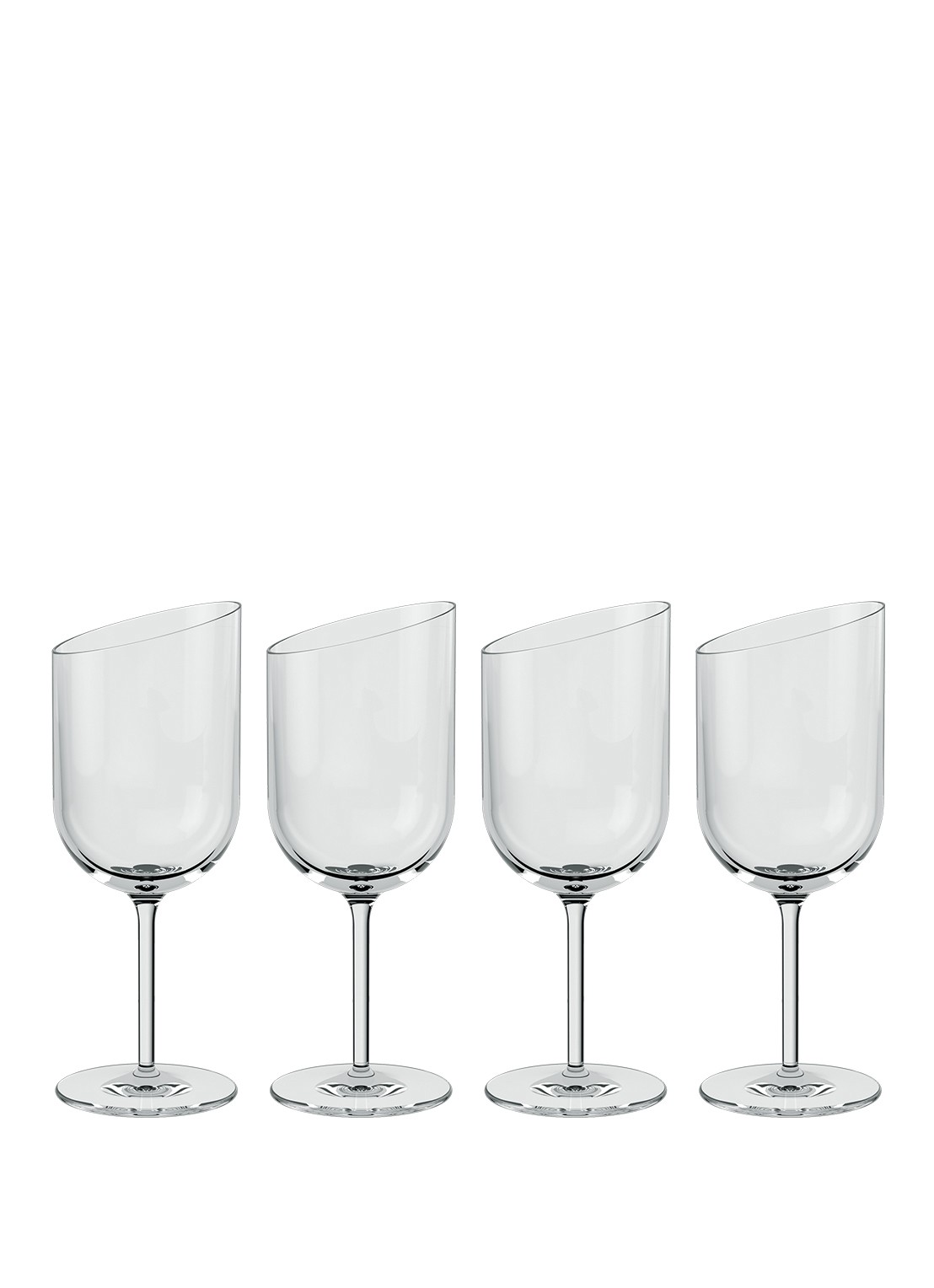Villeroy & Boch NewMoon rode wijnglas 40,5 cl set van 4 - voorkant 4 transparant