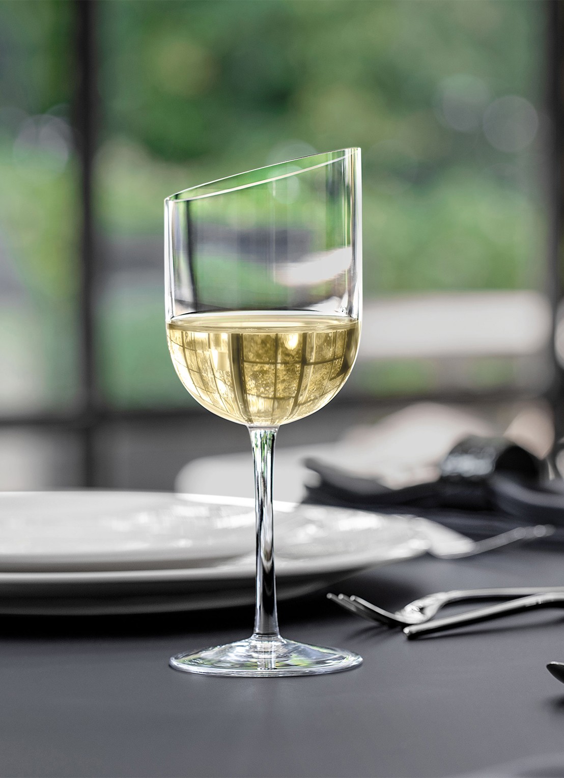Villeroy & Boch NewMoon witte wijnglas 30 cl set van 4 - achterkant 5 transparant